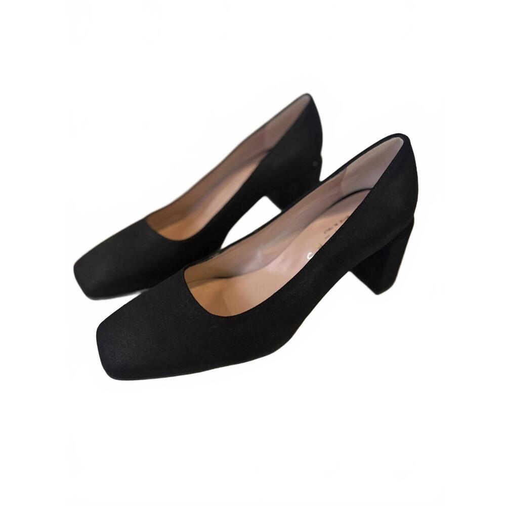 NEW ATELIERS women's chiara leather pump in black suede